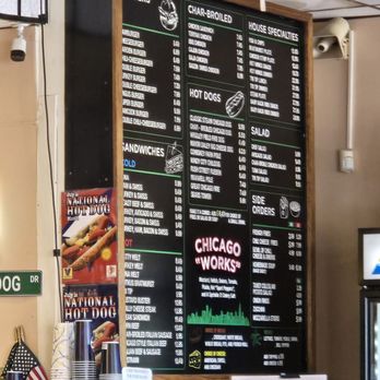 Mustard's Chicago Style Eatery - Menu board. - Hot Dogs Near Me - Los Alamitos, California Mustard's Chicago Style Eatery - Menu board. - Hot Dogs Near Me - Los Alamitos, California