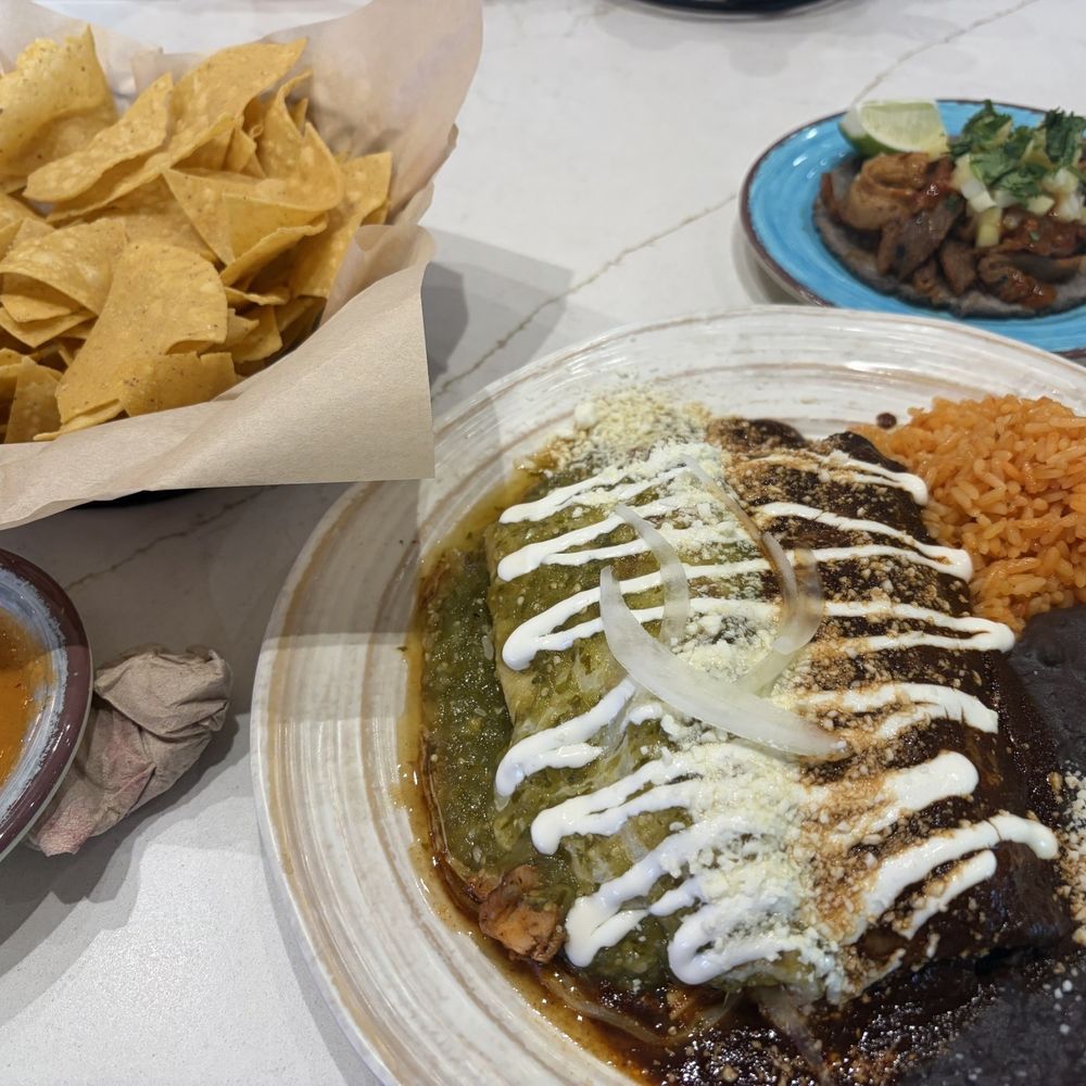 Cantina Jack's - Al pastor taco and green and mole enchiladas - Cocktail Bars Near Me - Pleasant Hill, California