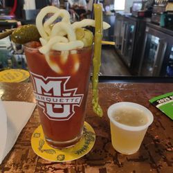 The Destination - A good bloody mary.  A lot of accompaniments, including a hidden shrimp and beef stick.