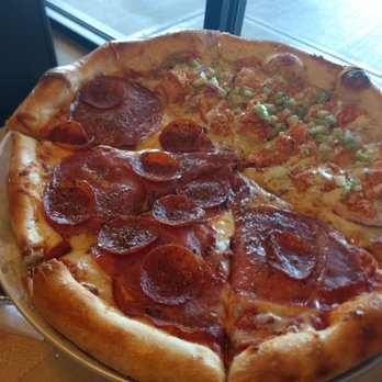 Dewey's Pizza - Overland Park - Half Don Corleone and half Ryan's inferno.....all Delicious!! - Pizza Near Me - Overland Park, Kansas Dewey's Pizza - Overland Park - Half Don Corleone and half Ryan's inferno.....all Delicious!! - Pizza Near Me - Overland Park, Kansas