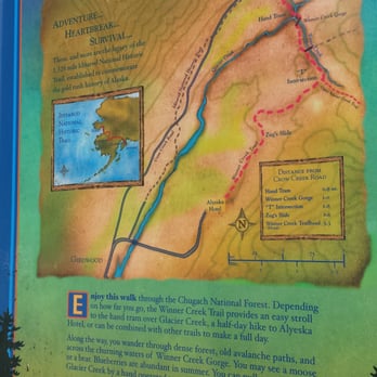 Winner Creek Trail - Signage at the trail head on Crow Creek Road - Hiking Near Me - Girdwood, Alaska Winner Creek Trail - Signage at the trail head on Crow Creek Road - Hiking Near Me - Girdwood, Alaska