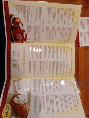 Menu photo 2 Anna's Pizzeria Apex, NC