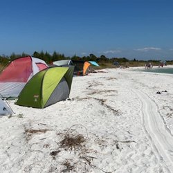 Shell Key Preserve - Motorboating & Camping on Shell Key Preserve Island, East of Fort Desoto Island, West of Pass-A-Grille & St Pete Beach, Tampa Bay