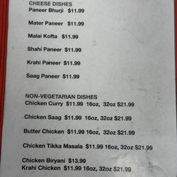 Taste of India & America - Non-veg menu