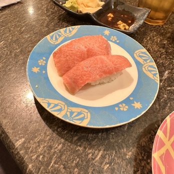 Tenroku Sushi - Otori in blue plate - Conveyor Belt Sushi Near Me - San Francisco, California Tenroku Sushi - Otori in blue plate - Conveyor Belt Sushi Near Me - San Francisco, California