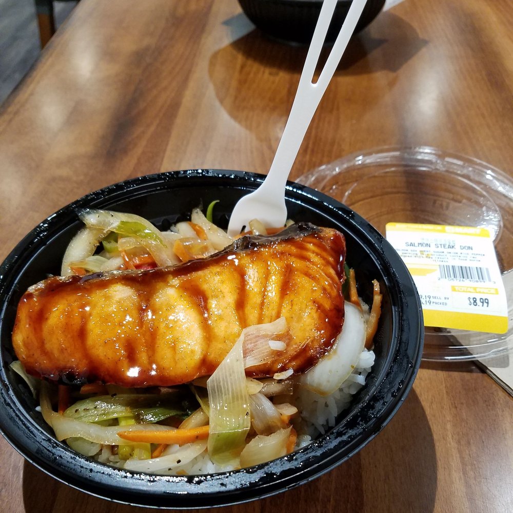 H Mart - "Salmon Steak Don Bowl"...pretty good! - International Grocery Near Me - Seattle, Washington H Mart - "Salmon Steak Don Bowl"...pretty good! - International Grocery Near Me - Seattle, Washington