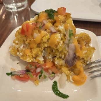 Don Lucho Restaurant - Bolon mixto already cut in half - Latin American Near Me - Port Chester, New York Don Lucho Restaurant - Bolon mixto already cut in half - Latin American Near Me - Port Chester, New York