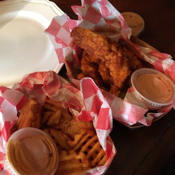 Hangry Joe’s Hot Chicken - Chicken Fingers and Waffle Fries w Hangry Sauce - Waffles Near Me - Florham Park, New Jersey Hangry Joe’s Hot Chicken - Chicken Fingers and Waffle Fries w Hangry Sauce - Waffles Near Me - Florham Park, New Jersey