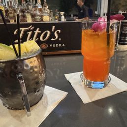 Drinks at the bar!