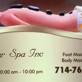 Harbor Spa - Our new business card - Reflexology Near Me - Garden Grove, California