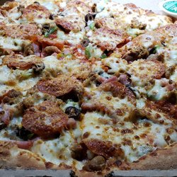 Papa Johns Pizza - The Works w/ xtra sauce & 2x 3 cheese blend