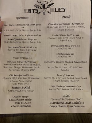 Menu photo 7 Drastic Measures Brewing Wadena, MN
