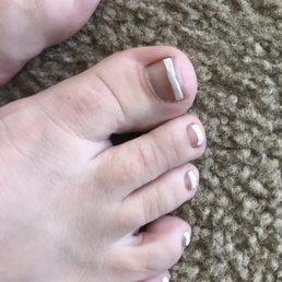 Terrible French pedicure Terrible French pedicure