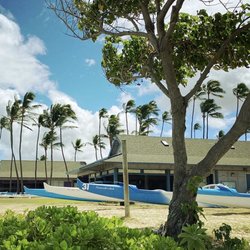 Hawaiian Canoe Club - The clubhouse and canoes