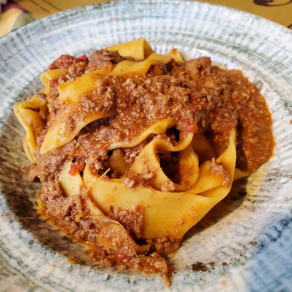 La Bistecca - tagliatele with wild boar sauce - Steakhouses Near Me - Florence, FI La Bistecca - tagliatele with wild boar sauce - Steakhouses Near Me - Florence, FI