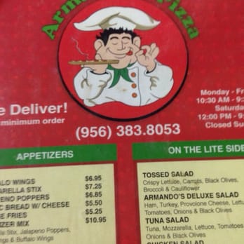 Armando's Pizza - The menu - Pizza Near Me - Edinburg, Texas