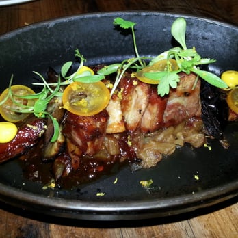 Manhattan Beach Post - BBQ Moroccan Lamb Belly, harissa, carmelized onions, japanese eggplant - New American Near Me - Manhattan Beach, California Manhattan Beach Post - BBQ Moroccan Lamb Belly, harissa, carmelized onions, japanese eggplant - New American Near Me - Manhattan Beach, California