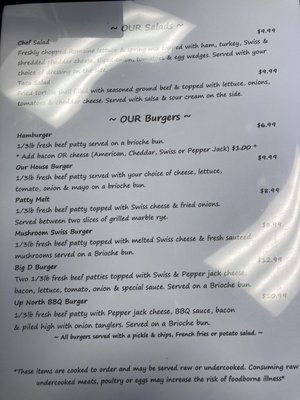 Menu photo 6 Our Place Cafe Minocqua, WI
