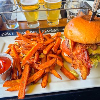 Morrison - Classic Burger with Sweet Potato Fries - Gastropubs Near Me - Los Angeles, California