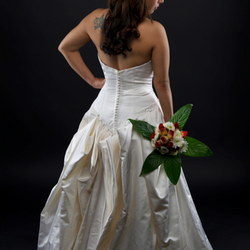 Mystical Rose Flowers - Bridal bouquet designed for a photo shoot to complement the bride's star-shaped tattoo.