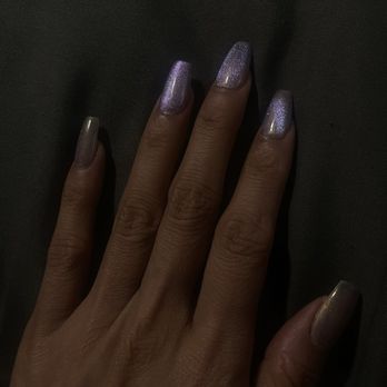 Nails By N - Ombré pink with cat eye effects - Nail Salons Near Me - North Hollywood, California Nails By N - Ombré pink with cat eye effects - Nail Salons Near Me - North Hollywood, California