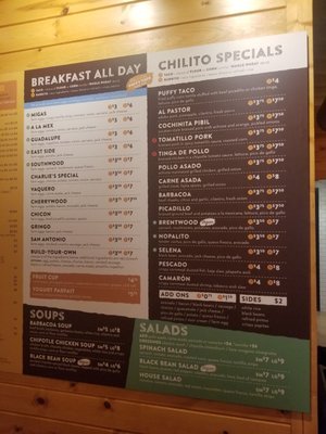 Menu photo 4 El Chilito Austin, TX