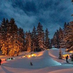 Wanderlust Tours - Bonfire on the Snow Snowshoe Tour