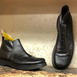 My comfortable Chelsea boots with newly installed soles. Nice work, Matt!