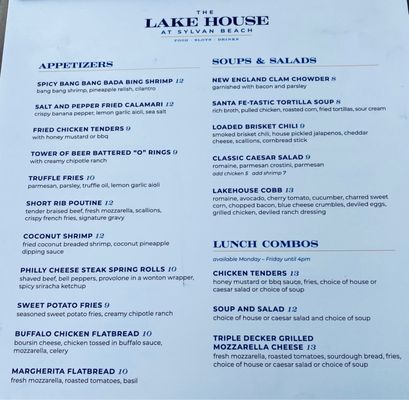 Menu photo 5 The Lake House at Sylvan Beach Sylvan Beach, NY Menu photo 5 The Lake House at Sylvan Beach Sylvan Beach, NY