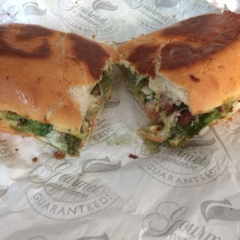 Sarpino's Pizzeria - Chicken Club with mayo and pesto, nice and toasty! Next time I might add more veggies. - Pizza Near Me - Oakdale, Minnesota Sarpino's Pizzeria - Chicken Club with mayo and pesto, nice and toasty! Next time I might add more veggies. - Pizza Near Me - Oakdale, Minnesota
