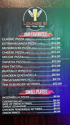 Menu photo 6 Lounge 51 Tarzana, CA