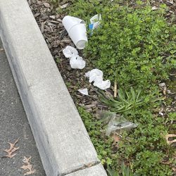 Grocery Outlet - Trash all around the building