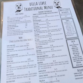 Dilla Libre Dos - Menu - Mexican Near Me - Scottsdale, Arizona Dilla Libre Dos - Menu - Mexican Near Me - Scottsdale, Arizona
