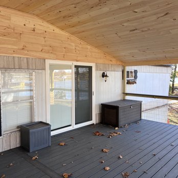 LG Home Improvements - New composite deck with tongue and groove - General Contractors Near Me LG Home Improvements - New composite deck with tongue and groove - General Contractors Near Me