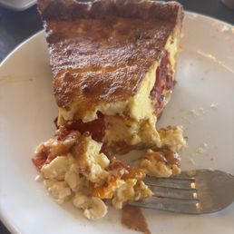 Tomato and cream cheese quiche