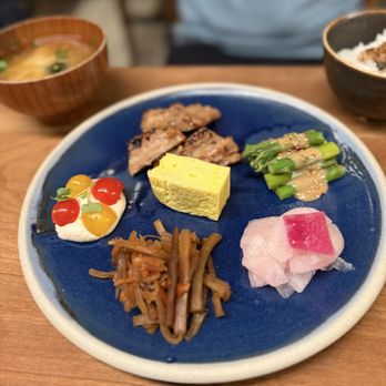 Okonomi YUJI Ramen - Japanese Breakfast with Tuna Belly and 5 Sides - Breakfast & Brunch Near Me - New York, New York Okonomi YUJI Ramen - Japanese Breakfast with Tuna Belly and 5 Sides - Breakfast & Brunch Near Me - New York, New York