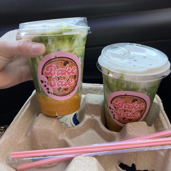 Bake Sale Bakery & Cafe - Mango Sticky Rice Matcha Latte 10/10 ‍ - Coffee & Tea Near Me - Azusa, California