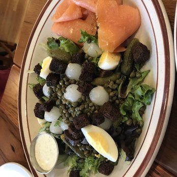 Altdorf Biergarten - Cold smoked salmon salad. - German Near Me - Fredericksburg, Texas Altdorf Biergarten - Cold smoked salmon salad. - German Near Me - Fredericksburg, Texas