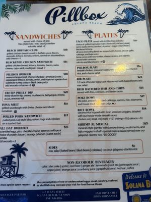 Menu photo 1 Pillbox Tavern Solana Beach, CA Menu photo 1 Pillbox Tavern Solana Beach, CA