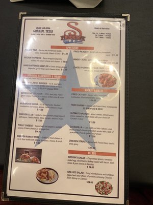 Menu photo 7 Rockin' S Bar & Grill - Graham Graham, TX