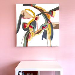 Four Corners Gallery - Gallery artist Annette Crosby's painting on our client's custom painted wall ... specifically for this artwork!