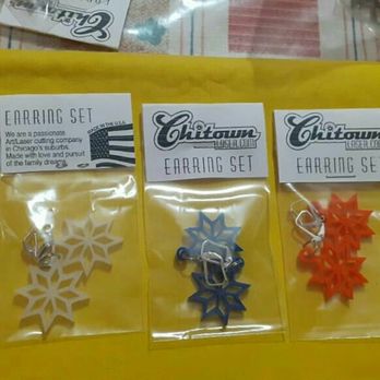 ChiTown Laser - Laser cut earrings. - Arts & Crafts Near Me - Westchester, Illinois