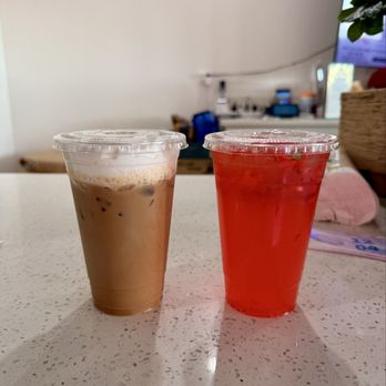 Almond Haus Cafe - Almond Haus Coffee & Strawberry Basil Lemonade - Bubble Tea Near Me - Claremont, California Almond Haus Cafe - Almond Haus Coffee & Strawberry Basil Lemonade - Bubble Tea Near Me - Claremont, California