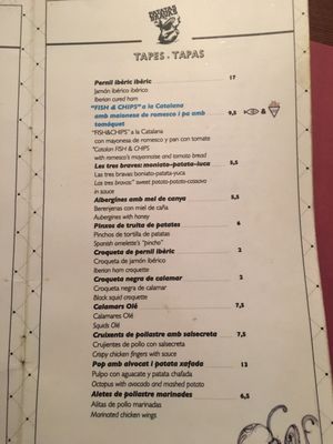 Menu photo 6 La Trini Barcelona, B