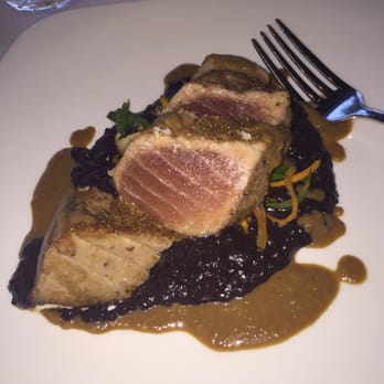 Canoe - My entree was one of the nightly specials - seared tuna with forbidden black rice, julienned carrots and snap peas. AMAZING. - New American Near Me - Atlanta, Georgia