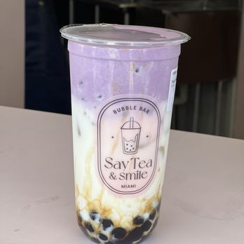 Say Tea & Smile - Dalgona Taro Cream - Coffee & Tea Near Me - South Miami, Florida Say Tea & Smile - Dalgona Taro Cream - Coffee & Tea Near Me - South Miami, Florida