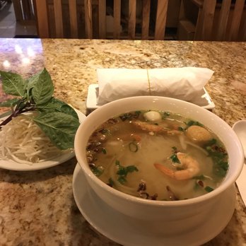 An Nam Pho - Seafood Pho small size and Tofu&vegetable Sandwich - Vietnamese Near Me - Seattle, Washington