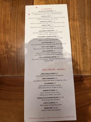 Menu photo 1 La Barra - Riverside Riverside, IL