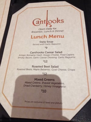Menu photo 8 Canthooks Restaurant Calabogie, ON