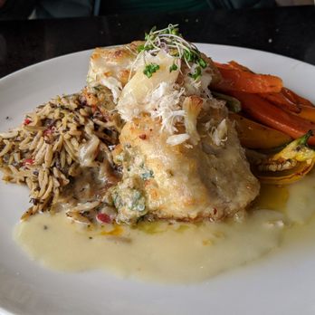 Skates On The Bay - Crab stuffed mahi mahi - orzo is overcooked - Seafood Near Me - Berkeley, California